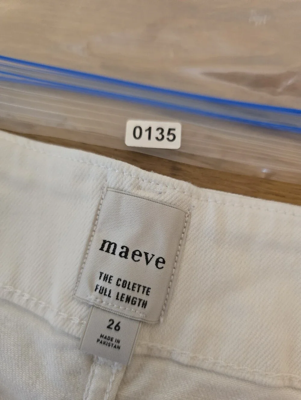 Anthropologie Maeve The Colette Full Length Wide-Leg Jeans White Size 26 Denim